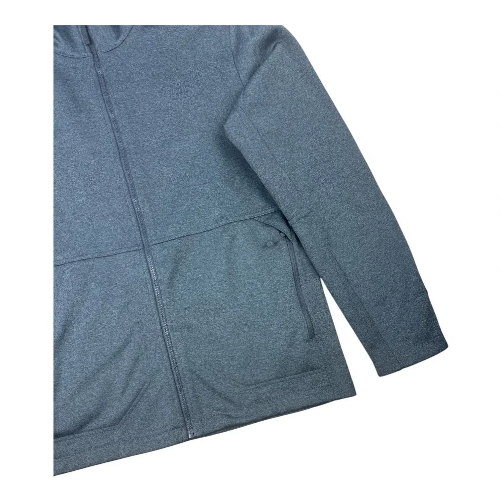 The North Face Apex Canyonwall Mens Gray Heather Full Zip Softshell Jacket M